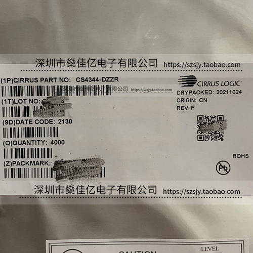 CS4344-DZZR 24位立体声数模转换器 MSOP10 原装正品 344D