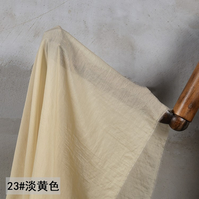 米黄色天丝丝棉里衬里子透气布料