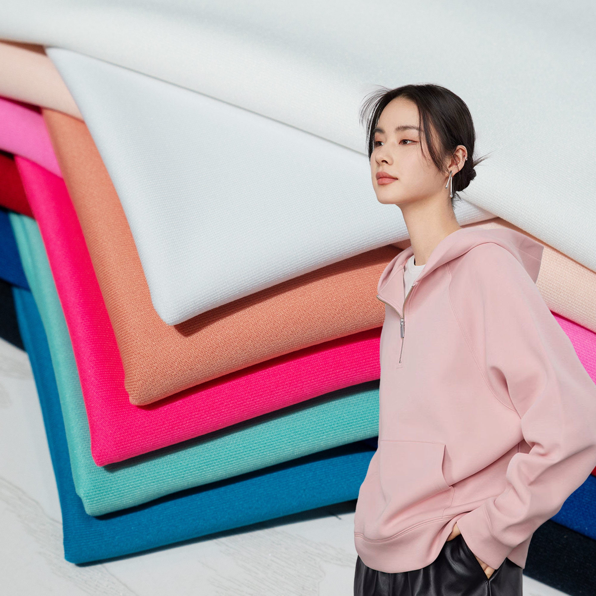 200克 纯色空气层面料 夏季薄款柔软抗皱四面弹裙子T恤外套布料,居家布艺,海绵垫/布料/面料/手工diy,淘宝优惠券,粉丝福利购,淘宝优惠卷