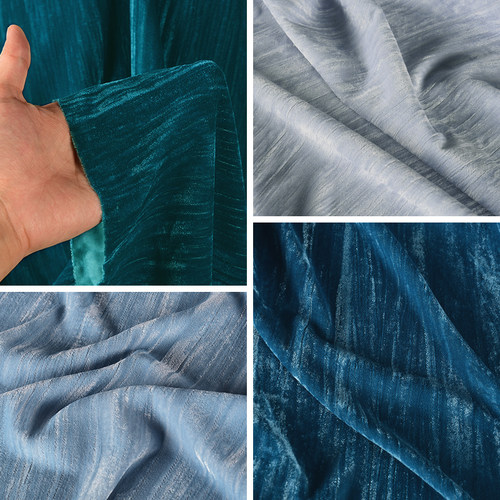 梭织韩国绒直皱连衣裙裤子布料