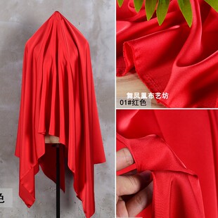 大红色高档双面醋酸缎面料 丝滑光泽礼服吊带裙衬衫设计师布料