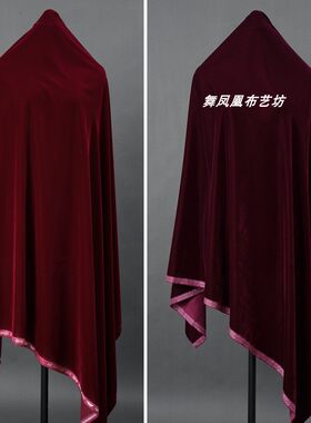 酒红色丝绒面料礼服吊带裙连衣裙