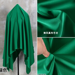翠绿色高档双面醋酸缎面料 丝滑光泽礼服吊带裙衬衫设计师布料