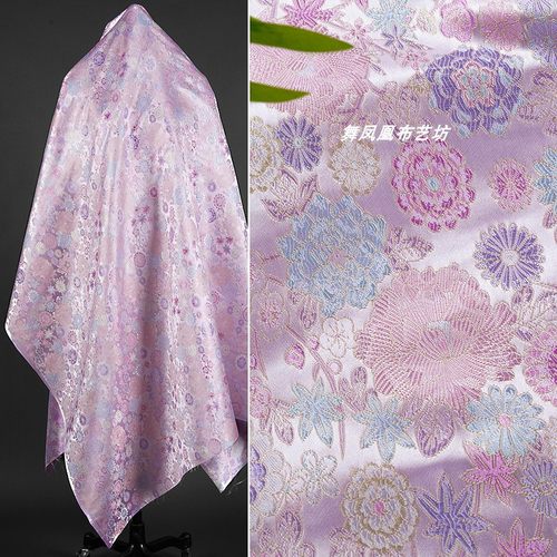 花团锦簇织锦缎提花面料外套汉服