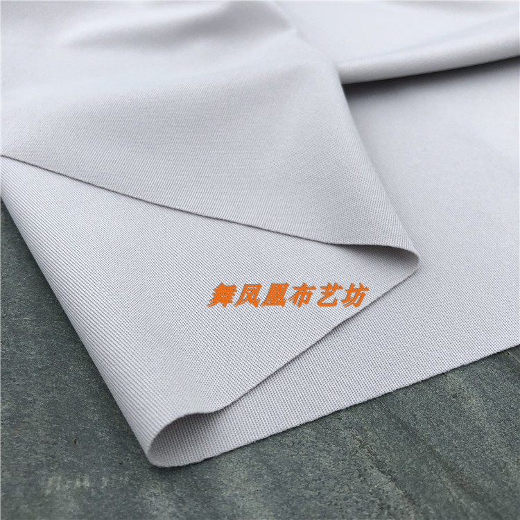 米灰色/浅灰色直贡呢 弹力针织布料 打底衫内衣裤子裙子服装面料