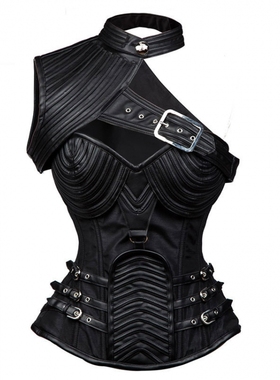 中世纪马甲塑身衣 steampunk蒸汽胸衣复古束腰紧身corset美体上衣