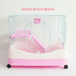 超大豪华双层抽屉宠物兔笼子龙猫笼别墅宠物兔子外包防喷尿
