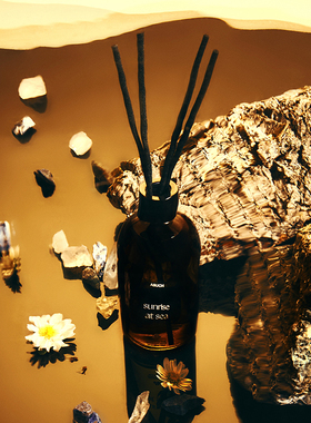 ASUCH 温暖海洋茉莉 海上日出 无火藤条香薰 卧室家用助眠散香器