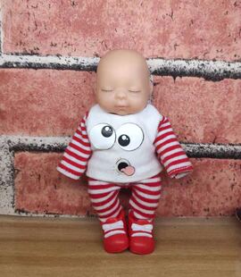 仿真睡萌娃娃服装衣服 毛绒公仔睡梦娃娃陪睡安抚玩具 定制娃衣五