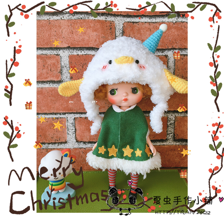 Holala火辣辣 holala 大头点点 小布手工帽子 毛绒小企鹅帽子