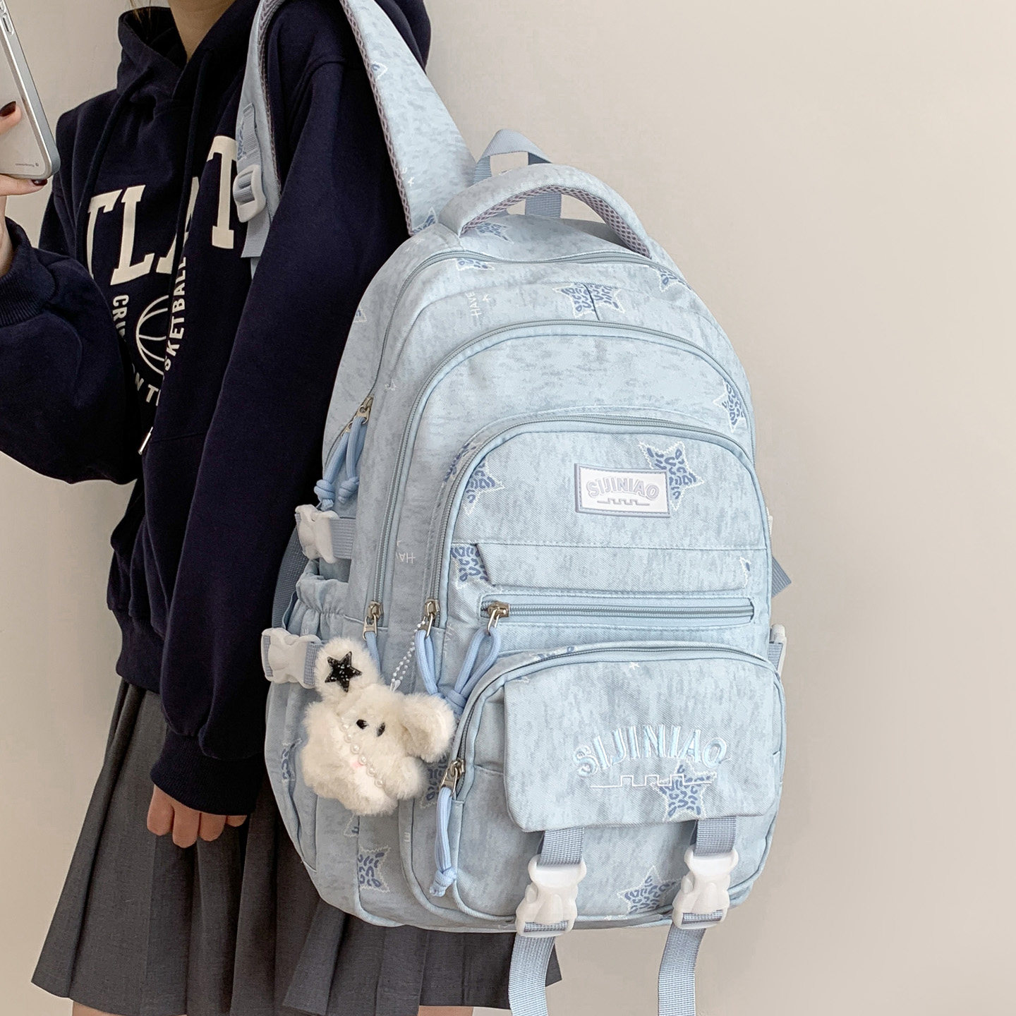 名媛公主女学生大容量护脊双肩包