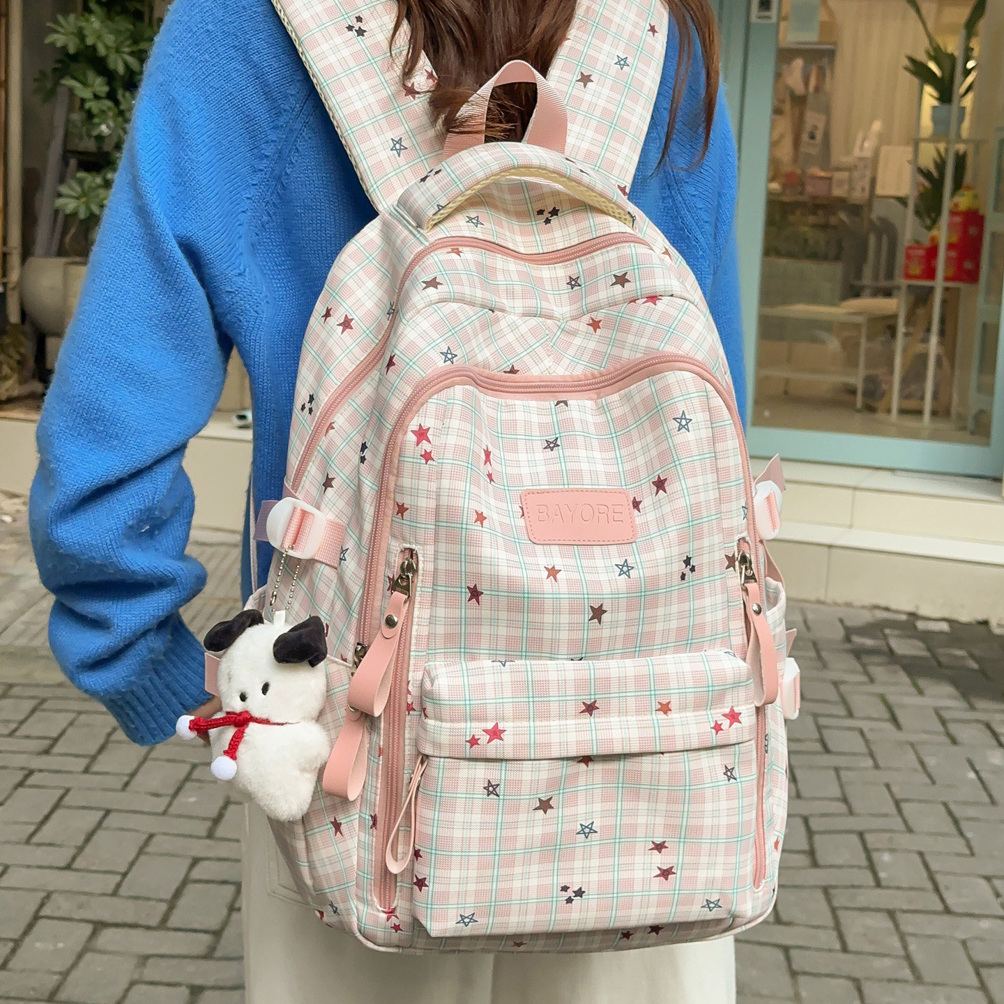 高颜值质感双肩包书包女撞色短途旅行背包初高中学生包三到六年级,箱包皮具/热销女包/男包,双肩背包,淘宝优惠券,粉丝福利购,淘宝优惠卷