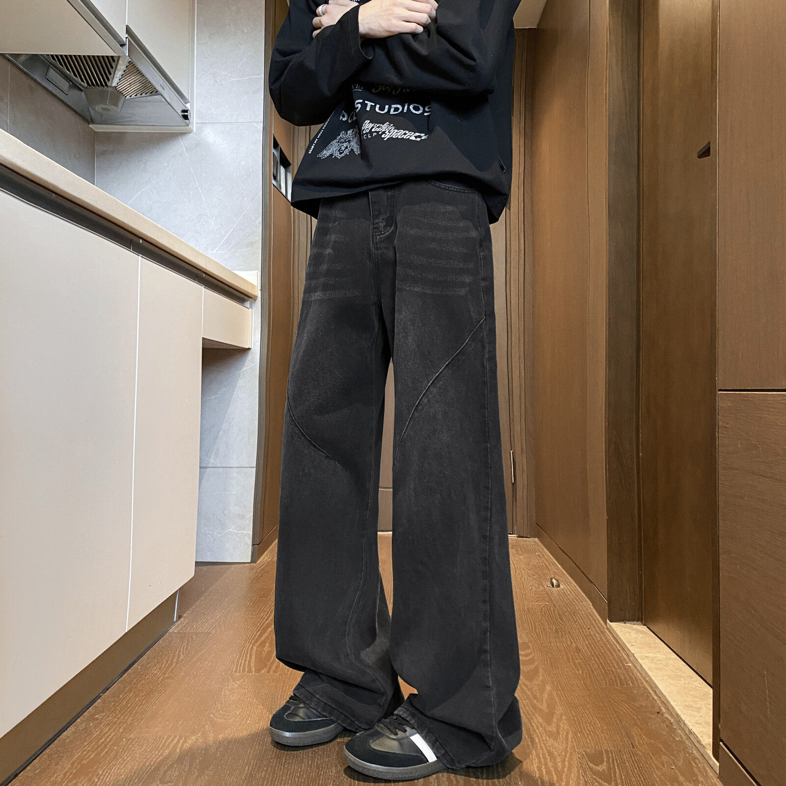 男装牛仔裤K25920JR其他/other宽松休闲拉链 纽扣其他2025年秋季