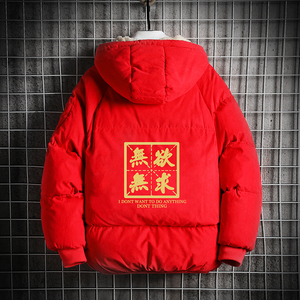 电商A040A-MY16019-P100 潮牌加厚加绒衣男保暖面包服外套图片