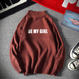 M18004加绒款-P65秋冬季半高领毛衣男宽松加绒加厚针织衫，男装针织衫/毛衣，电商A040A