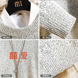 M19020加绒款-P65秋冬季加厚加绒毛衣男大码宽松休闲针织衫外套，男装针织衫/毛衣，电商A040A
