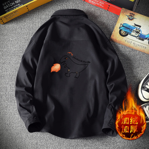 CS15040加绒款P55加厚加绒衬衫男保暖衬衣长袖寸衫上衣服外套图片