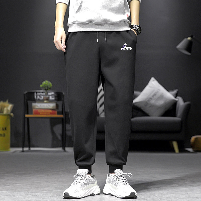 K12060-P40春季束脚直筒运动裤男大码宽松休闲卫裤哈伦裤图片
