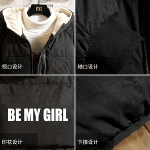 MY16004-P100 加厚加绒衣男面包服男大码服男袄男外套男图片