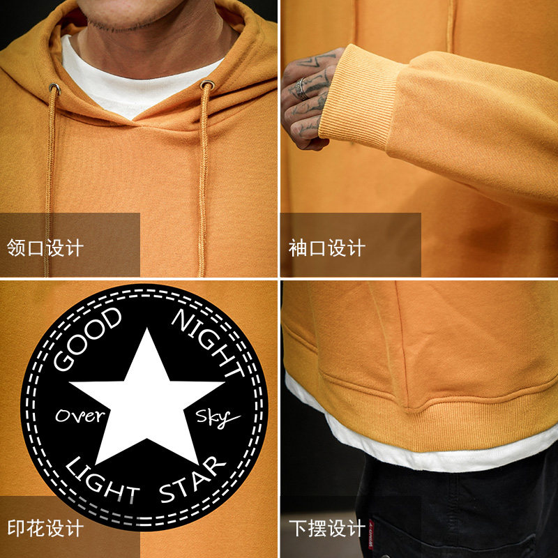 电商A040A-WY2008-P40青少年卫衣男大码胖子宽松运动服班服外套,男装卫衣,电商A040A