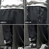 K13045-P40春季束脚直筒运动裤男大码宽松休闲卫裤哈伦裤，男装休闲裤，电商A040A