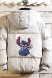 MY16038-P100史迪仔卡通加厚加绒面包服加肥加大码男青少年胖子，男装棉衣，电商A040A