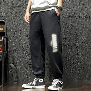 K13053-P40春季束脚直筒运动裤男大码宽松休闲卫裤哈伦裤