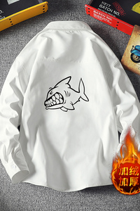 CS15041加绒款P55加厚加绒衬衫男保暖衬衣长袖寸衫上衣服外套图片