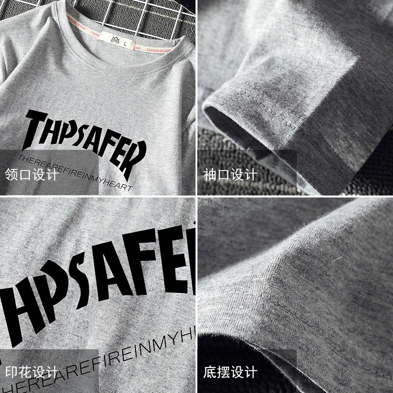 TX3007-P25嘻哈潮牌印花长袖t恤加肥加大码男胖子打底衫,男装T恤,电商A040A