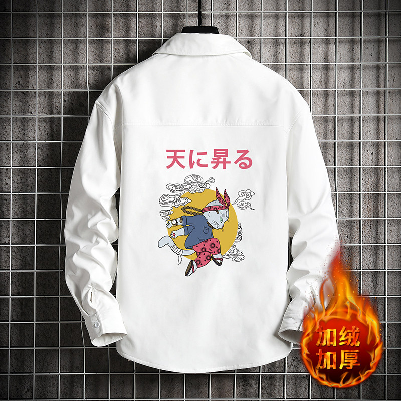 CS15012加绒款P55加厚加绒衬衫男保暖衬衣长袖寸衫上衣服外套图片