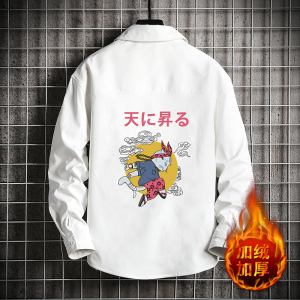 CS15012加绒款P55加厚加绒衬衫男保暖衬衣长袖寸衫上衣服外套图片
