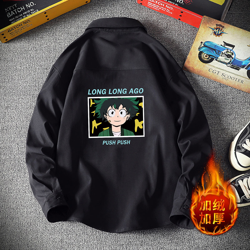 CS15049加绒款P55加厚加绒衬衫男保暖衬衣长袖寸衫上衣服外套图片