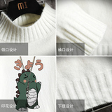 M18037加绒款-P65半高领加厚加绒毛衣男大码胖子针织衫保暖外套，男装针织衫/毛衣，电商A040A