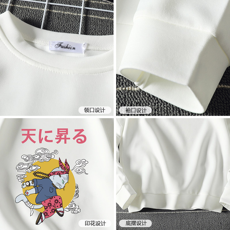电商A040A-T4012-P25加绒款P35卫衣男宽松百搭,男装卫衣,电商A040A