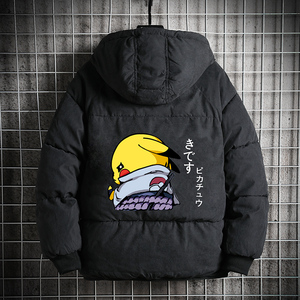 MY16036-P100 皮卡丘卡通加厚加绒面包服加肥加大码男胖子衣图片