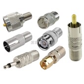 FM收音机转接头组合音响家用功放TV公母耳机头莲花头sl16 BNC SMA