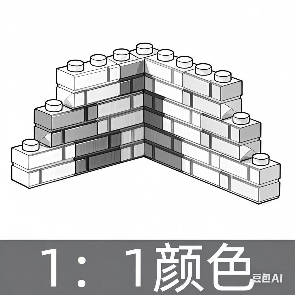 国产小颗粒积木建筑MOC零件 普通塑料积木