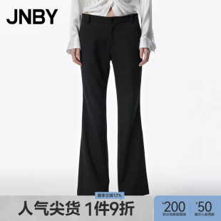 黑色修身 喇叭裤 江南布衣春秋季 子简约休闲通勤长裤 微喇裤 裤 JNBY