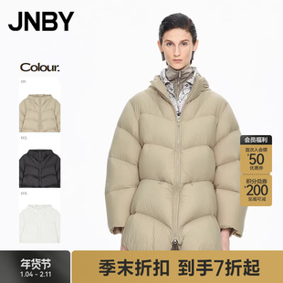 【商场同款】JNBY/江南布衣25冬新品羽绒服宽松X型连帽5PAC10270
