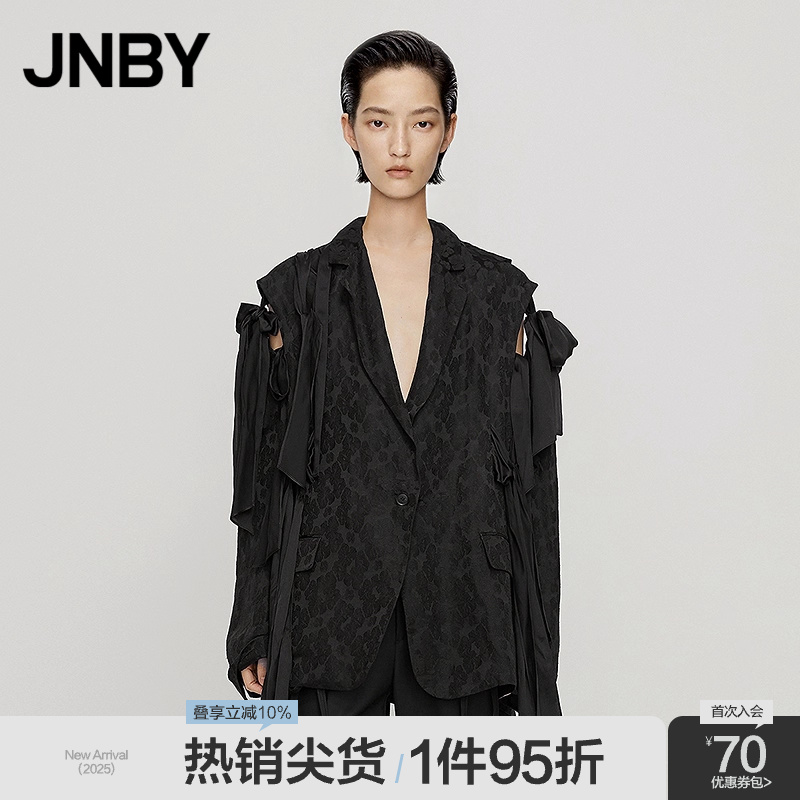 JNBY造型感飘带H型西服