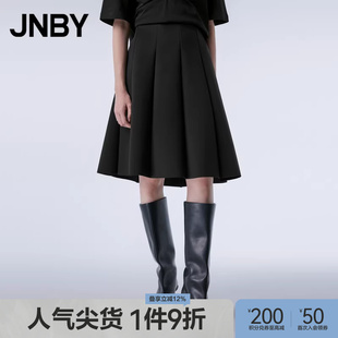 女装 半身裙A字宽松挺括气质淑女短裙腰裙 江南布衣春季 JNBY