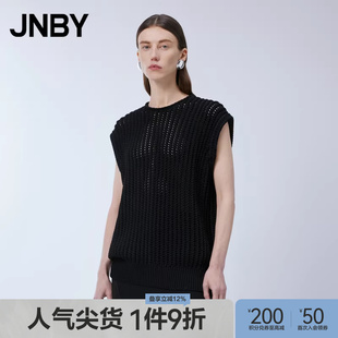 女装 针织背心弹力纱环保宽松圆领休闲舒适通勤 江南布衣春季 JNBY