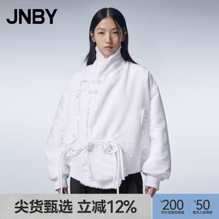 新中式 棉衣外套廓形感复古通勤夹克女5N9614310 江南布衣秋季 JNBY
