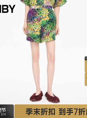 【商场同款】JNBY/江南布衣25秋新品短裤宽松通勤阔腿裤5P7E13210