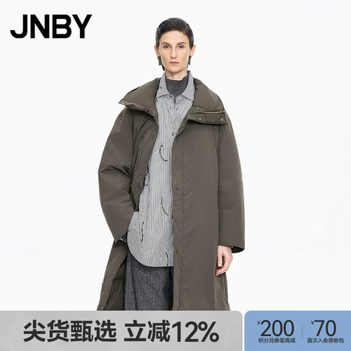 【秋冬上新】JNBY/江南布衣冬季羽绒服长款宽松立领女士5PBC13630