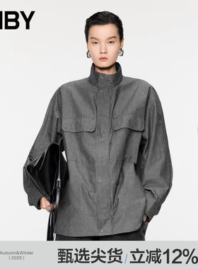 JNBY/江南布衣秋冬夹克立领工装风衣女极简风高级感日常5OA613010