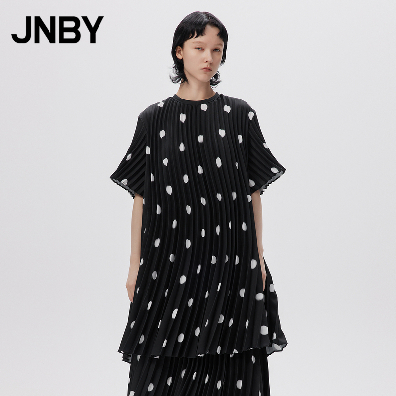 宽松圆领连衣裙JNBY/江南布衣