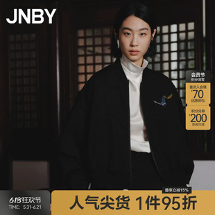 【苏绣系列】JNBY/江南布衣秋季短款棉衣女新中式棒球服5N9B14490
