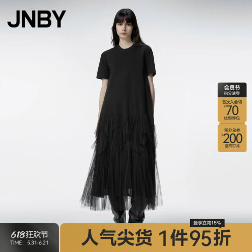 JNBY/江南布衣宽松圆领连衣裙
