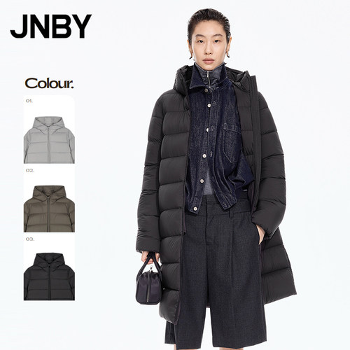 【秋冬上新】JNBY/江南布衣25冬新品羽绒服H型长袖连帽5P0C10010